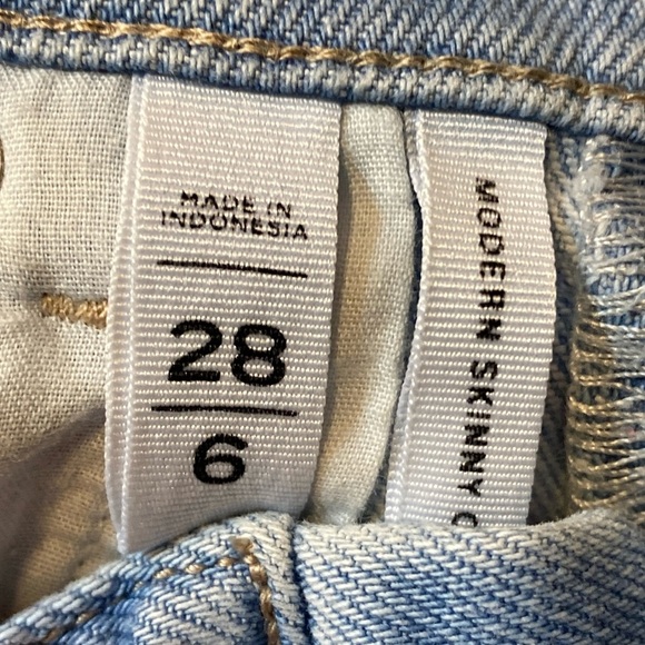 LOFT Modern Skinny Crop Jeans with Frayed Hem - Picture 6 of 7